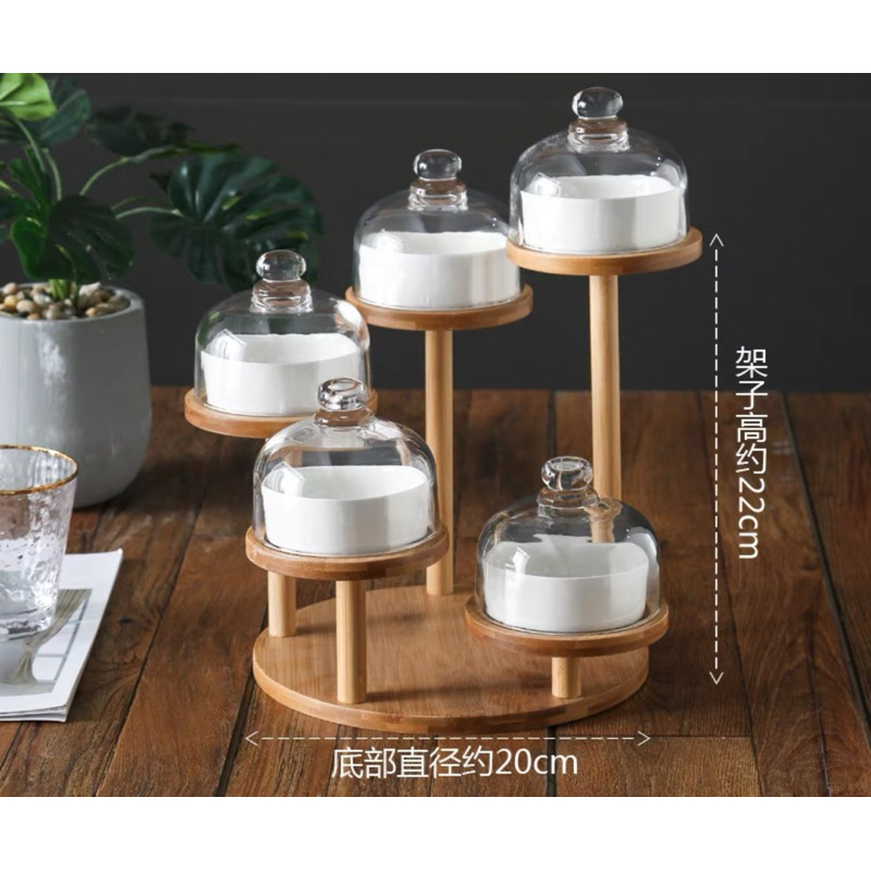 Set đựng hũ mứt, hoa quả nhiều tầng