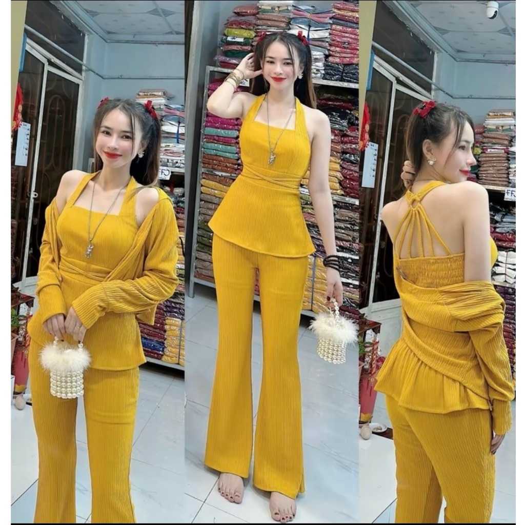 Set đồ bộ 3 món Mã C20 gồm áo, quần, áo khoác Sale giá gốc