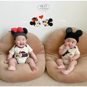 Set cover Mickey vs Minie kèm mũ, tặng tất màu Cover ikii Hàn Quốc cho bé trai , bé gái, sơ sinh