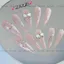 Nail Box thiết kế sang chảnh mắt mèo tiểu thư hồng, đính đá charm bạc M03