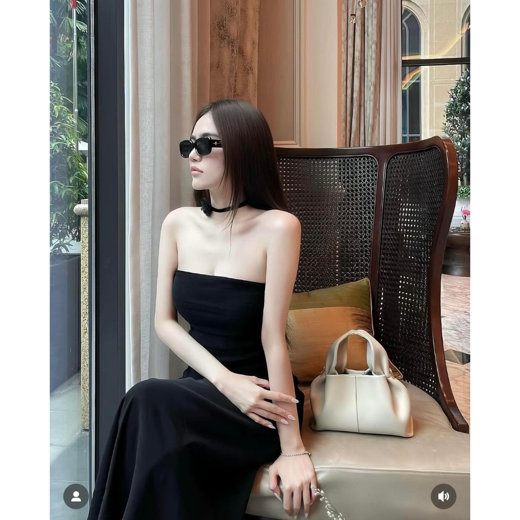 Váy Cúp Ngực Dáng Dài FLON DRESS, Đầm Ống Maxi Thun Dài Màu Trơn SAN Clothings - P42