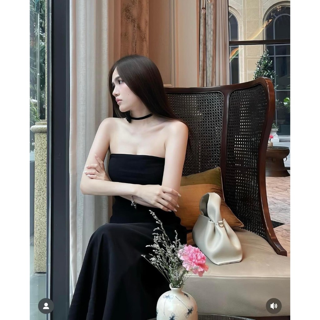 Váy Cúp Ngực Dáng Dài FLON DRESS, Đầm Ống Maxi Thun Dài Màu Trơn SAN Clothings - P42