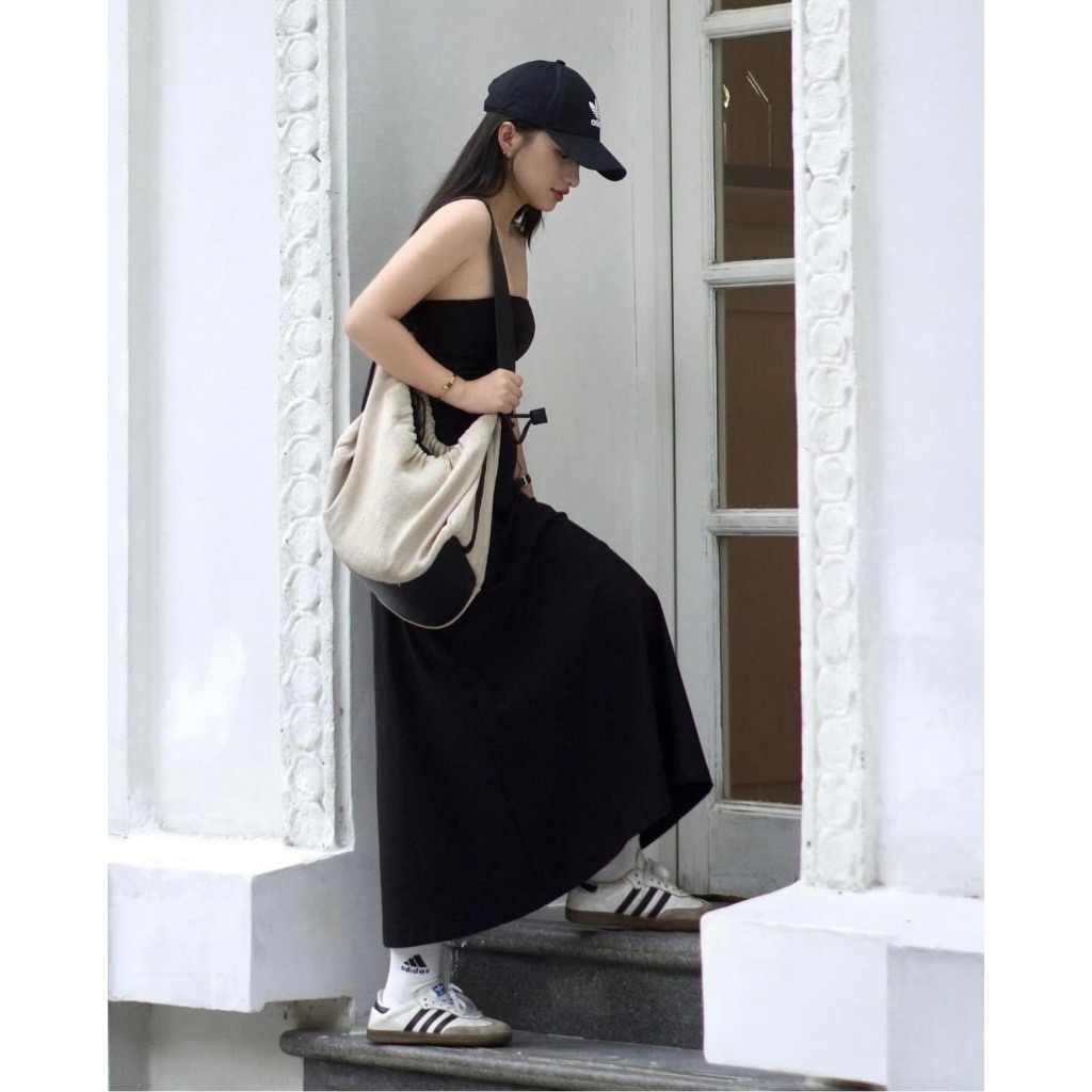 Váy Cúp Ngực Dáng Dài FLON DRESS, Đầm Ống Maxi Thun Dài Màu Trơn SAN Clothings - P42