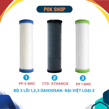 Lõi Lọc Nước 123 Daikiosan Đại Việt dùng cho máy lọc nước RO - Hàng Chính Hãng