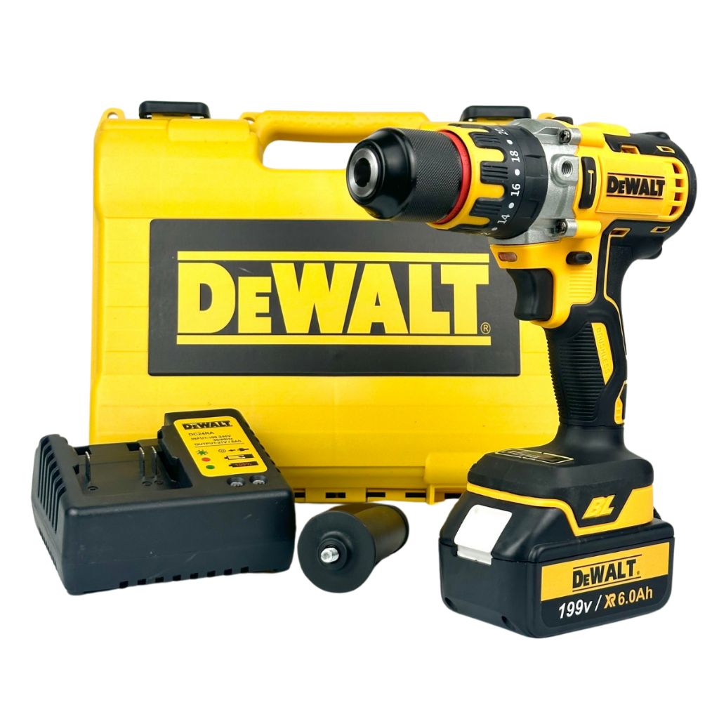 Máy khoan pin Dewalt 199v New động cơ không chổi than Đầu kẹp autolock