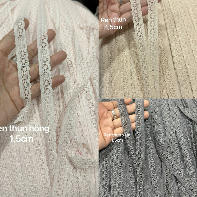 ren viền trang trí quần áo 1.5cm 10m | Shopee Việt Nam