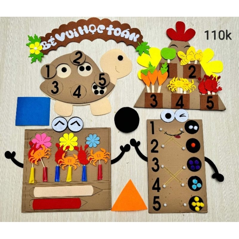 bảng toán steam 3-4 tuổi- đồ dùng mầm non | Shopee Việt Nam