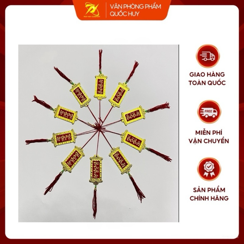 THẺ BÀI NHỰA CHÚC TẾT KT4,5X9CM, LỐC 10 DÂY - VPP QUỐC HUY.
