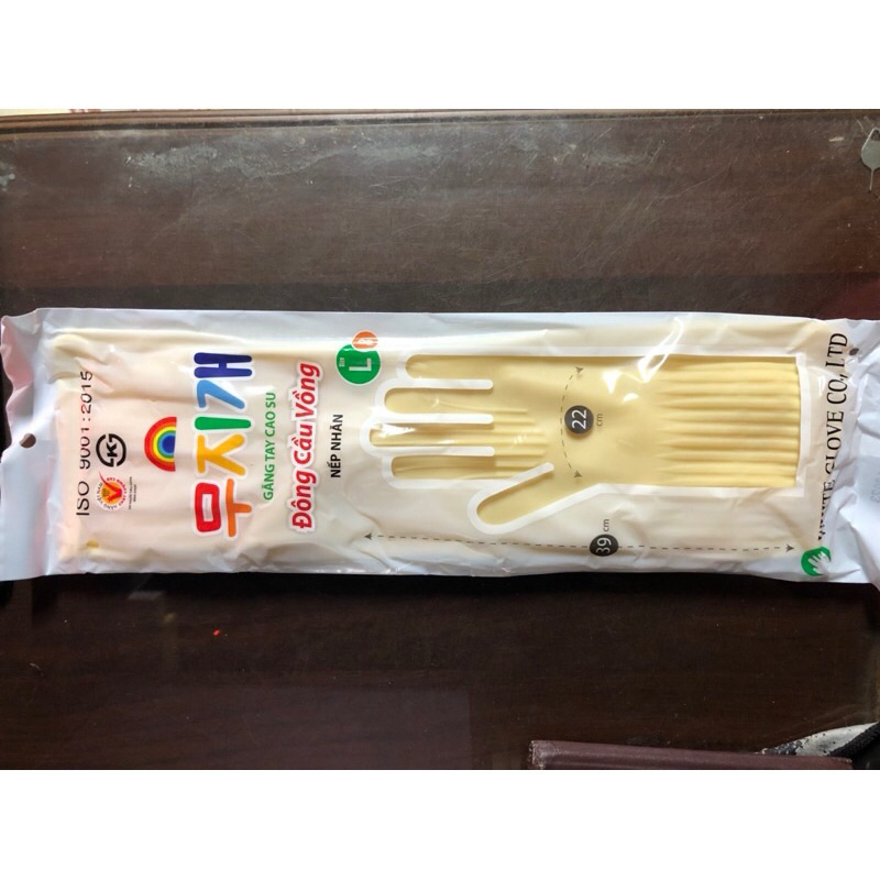 GĂNG TAY CAO SU CẦU VỒNG SIZE L . HÀNG CHÍNH HÃNG - VPP QUỐC HUY