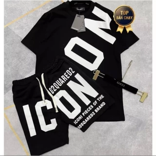 Bộ Quần Áo Thun DSQ Chữ Icon Chéo Hotrend Hè 2024,Mẫu Quần Áo Hè Nam Hot Siêu Thoáng Mát, Bộ Đồ Hè Nam DSQ Chất Siêu Mát