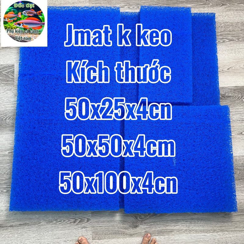 Jmat không keo loại 50x25cm, 50x50cm, 50x100cm ,cm dày 3,8cm vật liệu lọc hồ cá koi