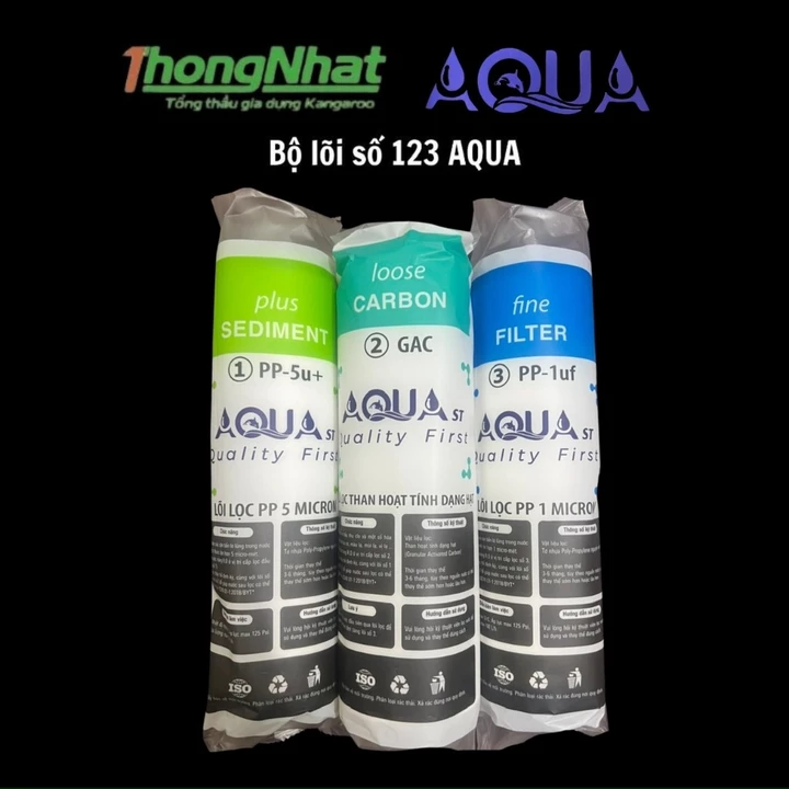 Bộ Lõi lọc nước AQUA số 123 - Bộ lõi lọc thô 123 - 💥LÕI LỌC NƯỚC CHÍNH HÃNG 💥