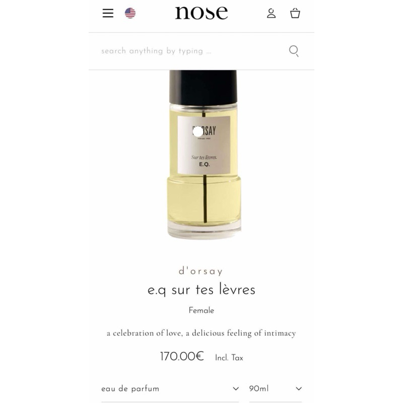 D'Orsay Sur tes levres. EQ - Nước Hoa Unisex chiết 10ml Chính Hãng