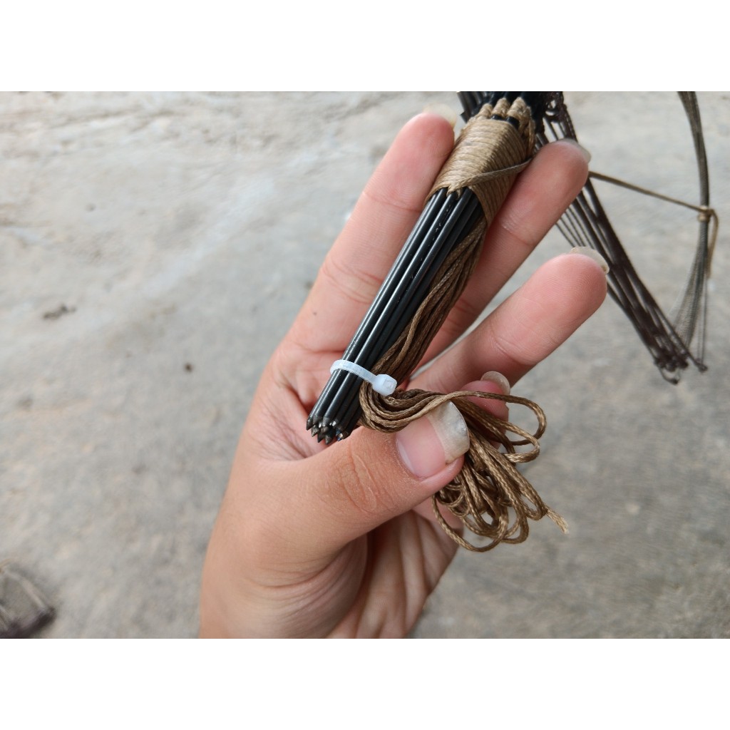 giò bẫy gà rừng chân thép dù siêu bền cáp inox xe 4 màu cỏ khô siêu tàn hình