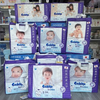 Bỉm dán/quần Goldgi Cao Cấp Nhật Mẫu Mới Premium Size Nb92/S84/M66/M60/L56/L48/XL46/XL44/XXL32