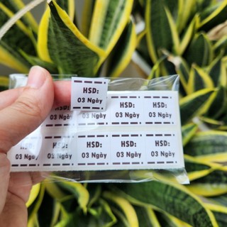 300 Tem dán hạn sử dụng in sẵn ngày dùng dán bánh ngọt, trà sữa, nước sâm, rong biển loại ngắn ngày SD, kích thước 2x2cm