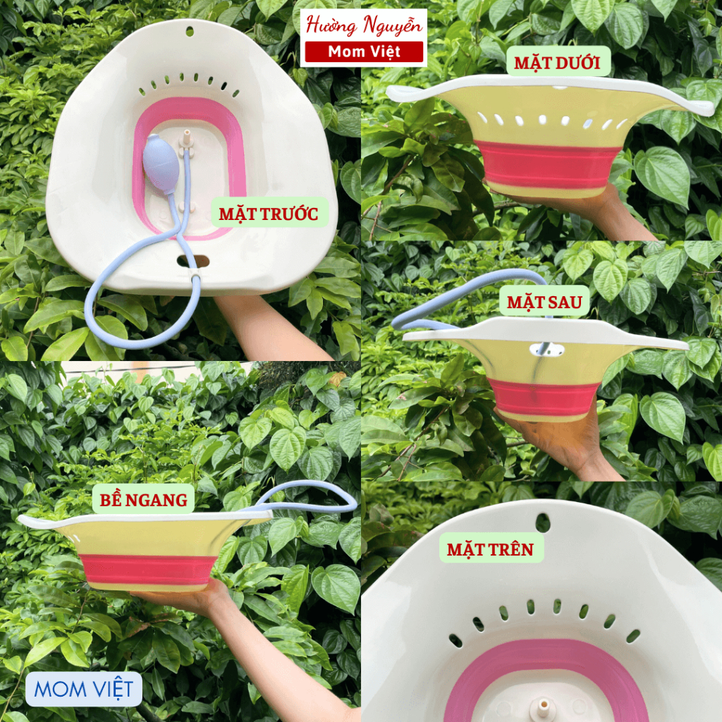 Xông vùng kín 🎁 MOM VIỆT 🎁Chậu xông vùng kín âm đạo , Se khít sạch vùng kín , khử mùi âm đạo