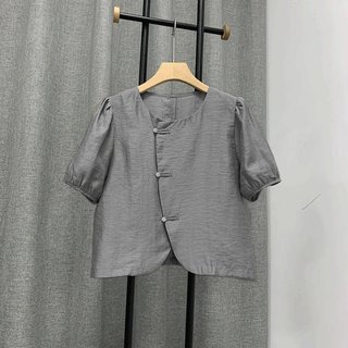 Áo đũi nữ dáng ngắn chất liệu đũi tơ thiết kế độc đáo phong cách Hàn quốc SP12