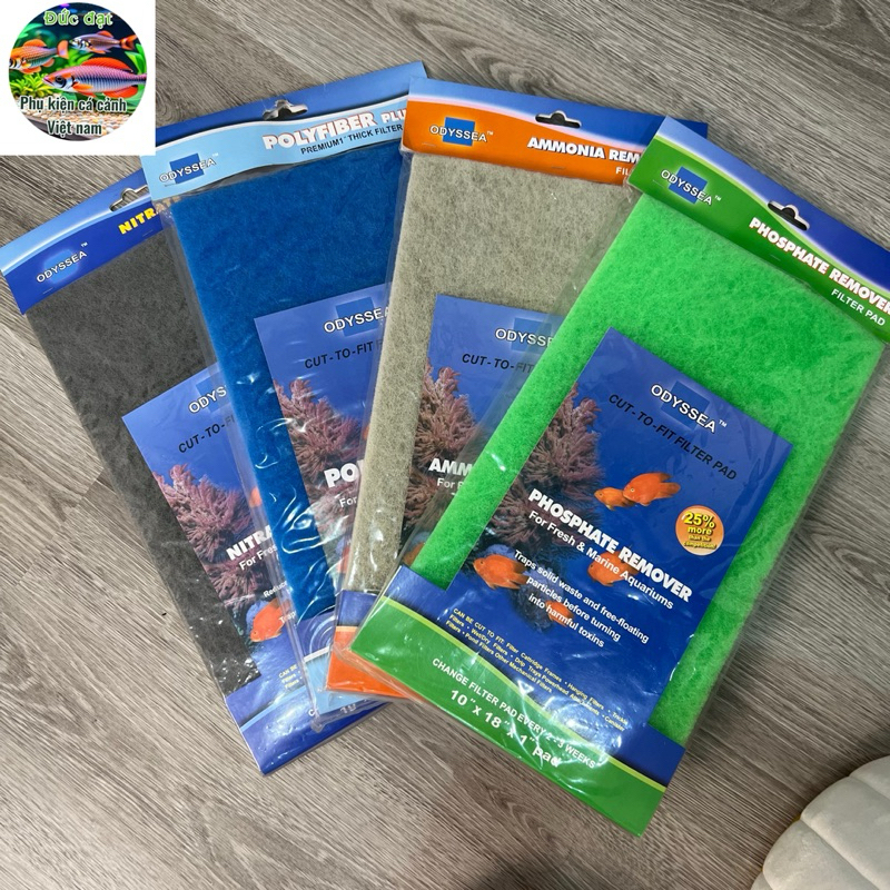 Bông Lọc Odyssea 45x25x2cm Cho Bể Cá Cảnh, Bể Thủy Sinh cao cấp, có 4 màu, 4 công dụng khác nhau 2