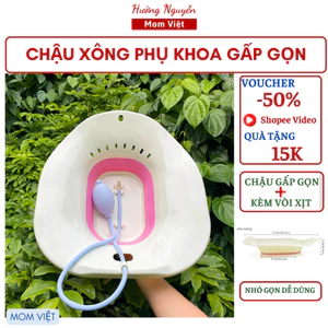 COMBO CHẬU GẤP GỌN VÒI VÀ SET 10 TÚI XÔNG KÍN