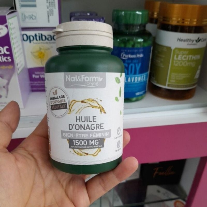 Hoa Anh Thảo Hữu Cơ Pháp Nat Form Huile Onagre 1500mg Lọ 200 Viên