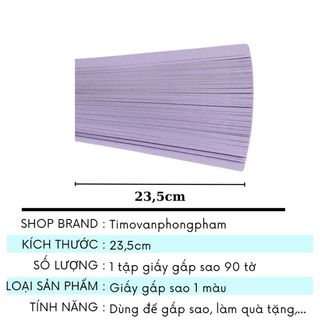 Giấy Gấp Sao Nhiều Màu Xếp 90 Tờ Thủ Công Làm Hoa Giấy Origami Quà Handmade Timo QT40