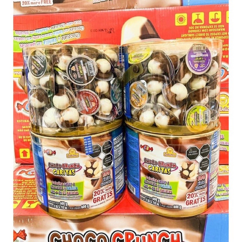 Hũ 100 cái Bánh Crunch Bánh quy bi sốt Socola Sữa