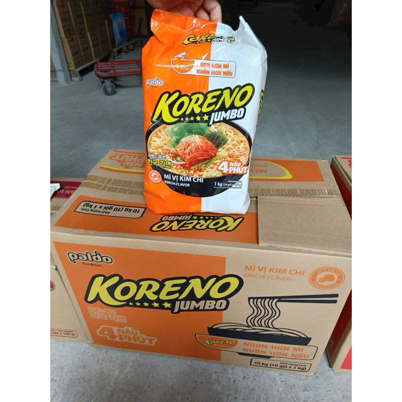 10 gói Mì Koreno Jumbo Hàn Quốc Bò Cay/Kim Chi