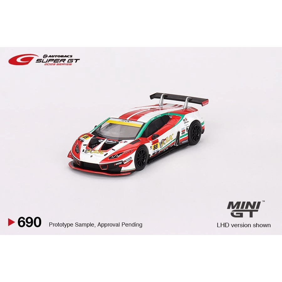Miniature Mini GT 1:64 Lamborghini Huracán GT3 EVO2 #63 Iron Lynx IMSA 2023 Daytona