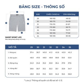 Owen - Quần short Sport Life SS252405 màu Đen chất liệu Polyspun spandex