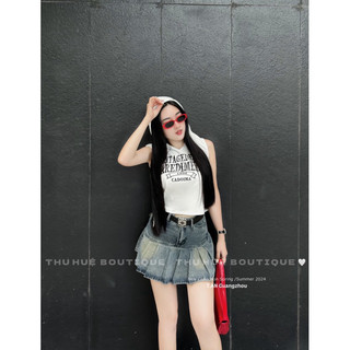 QCL1 A7601 Áo pull chữ sát nách có mũ freesz hottrend