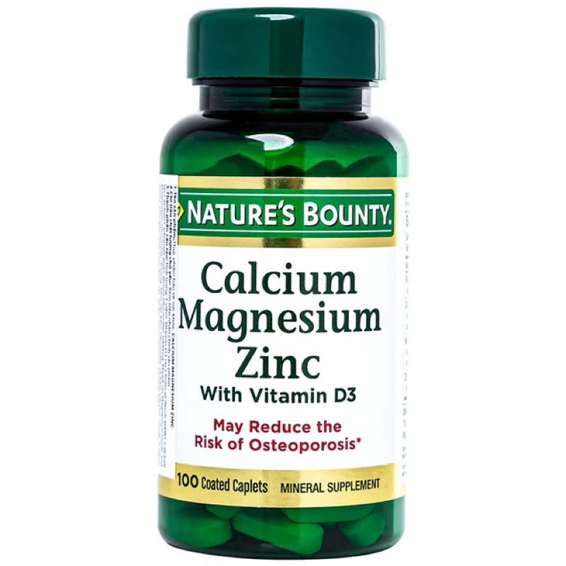Viên uống Calcium Magnesium Zinc Nature's Bounty hỗ trợ duy trì sức ...