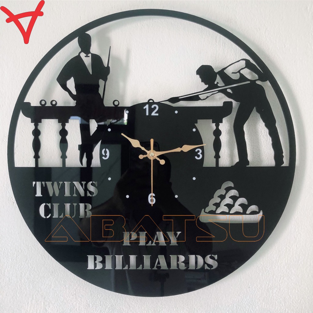 Đồng Hồ Treo Tường Abatsu Bida Billiards Độc Đáo Giá Rẻ