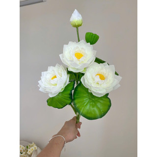 Hoa sen búp việt 3 bông cao cấp- cây hoa giả
