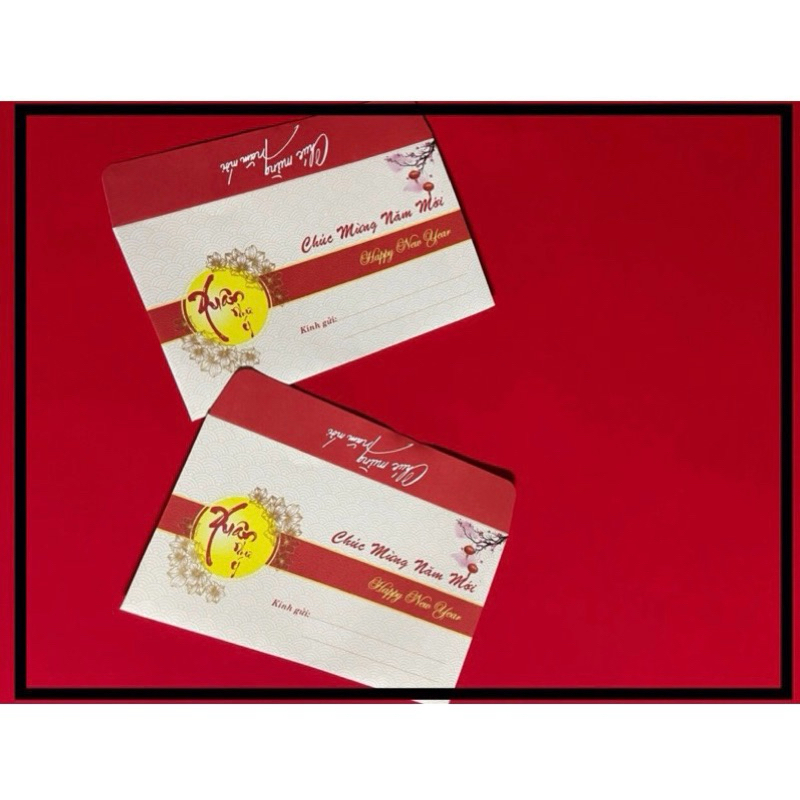 PHONG BÌ CHÚC TẾT KÍCH THƯỚC 10,5x18,5CM TẬP 100 CÁI - VPP QUỐC HUY.