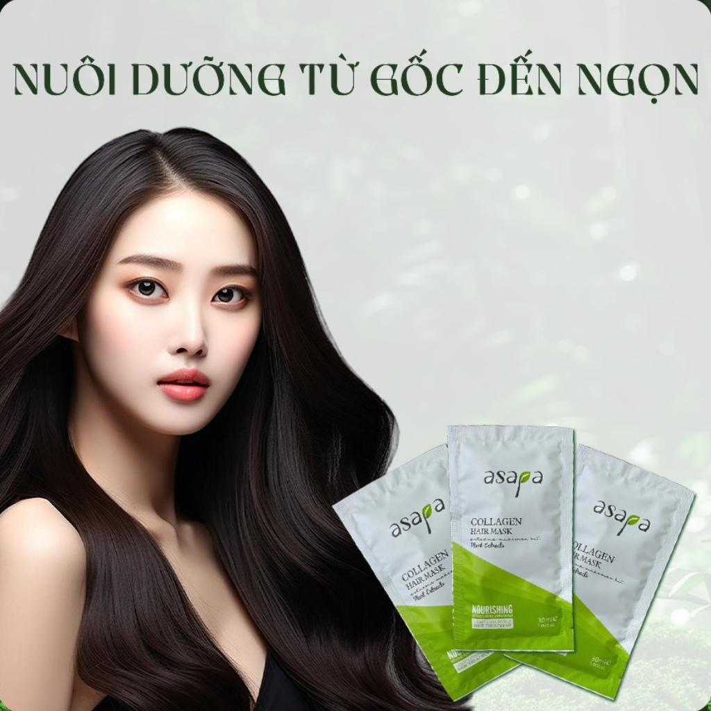 Kem ủ Collagen Keratin phục hồi tóc hư tổn Asapa 30ml