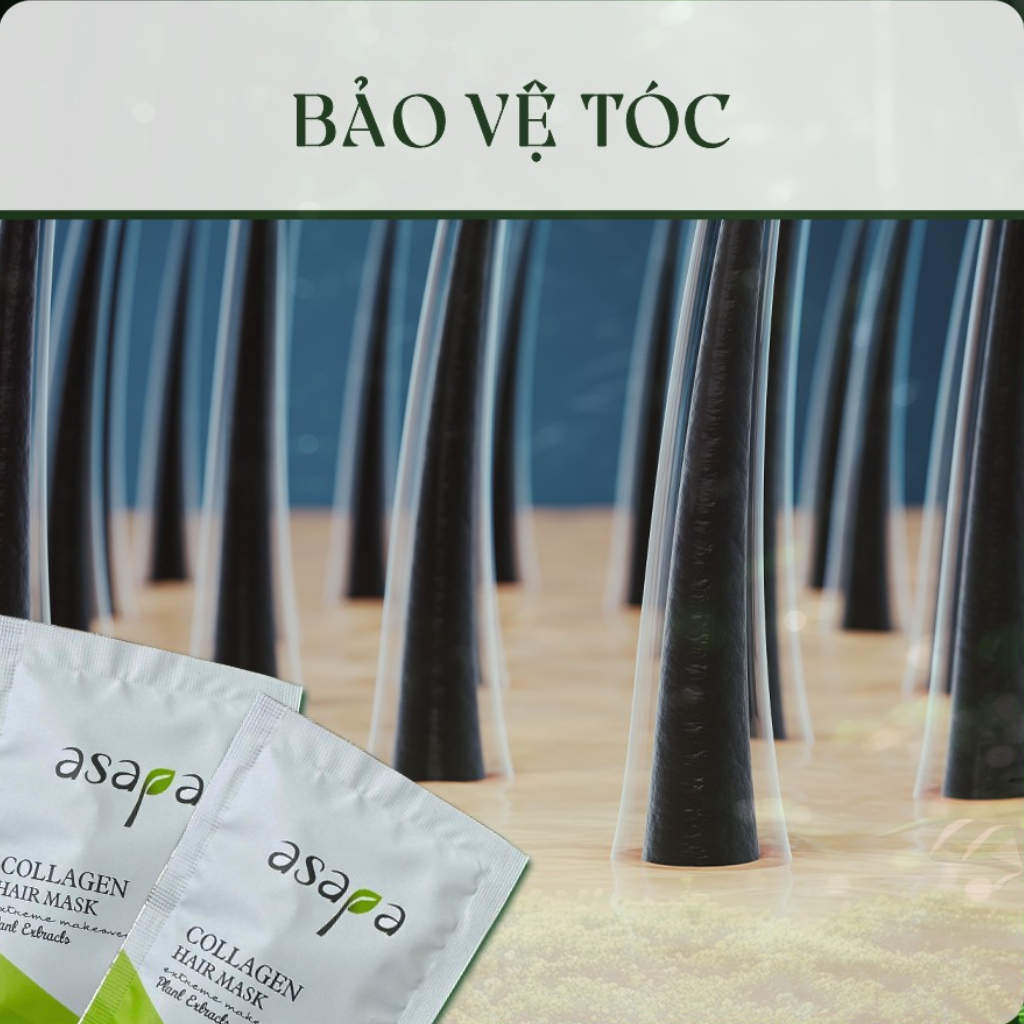 Kem ủ Collagen Keratin phục hồi tóc hư tổn Asapa 30ml