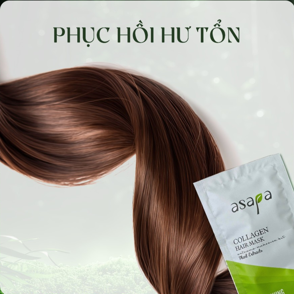 Kem ủ Collagen Keratin phục hồi tóc hư tổn Asapa 30ml