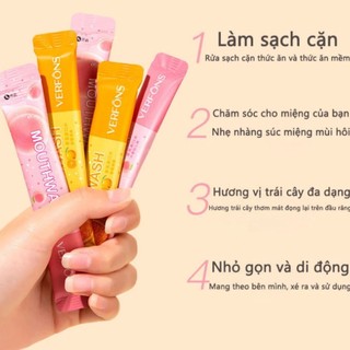 Hộp 20 Túi Nước Súc Miệng VERFÔNS Giúp Hơi Thở Thơm Mát Sảng Khoái, Nước Xúc Miệng Tiện Lợi Bỏ Túi Khi Đi Ra Ngoài