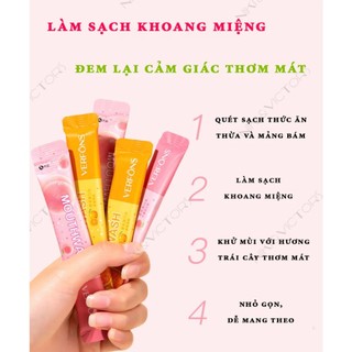 Hộp 20 Túi Nước Súc Miệng VERFÔNS Giúp Hơi Thở Thơm Mát Sảng Khoái, Nước Xúc Miệng Tiện Lợi Bỏ Túi Khi Đi Ra Ngoài