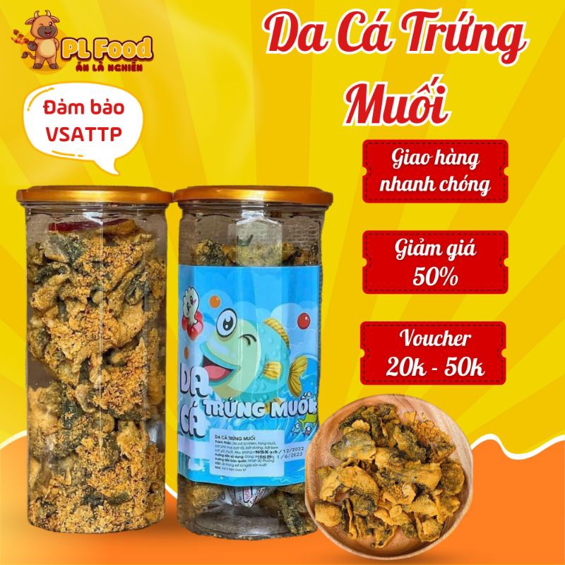 Da Cá Trứng Muối 250gr Snack Ăn Vặt Cay Loại Đặc Biệt Chuẩn Xịn Cá Giòn ...