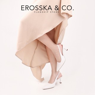 Erosska - Giày cao gót mũi nhọn kiểu dáng đơn giản thanh lịch màu trắng cao 7cm - EH042