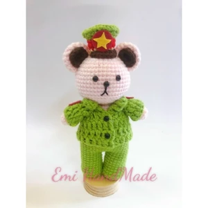 Thú bông len - Gấu công an - Búp bê hoa hậu - Set totoro - Vương miện - Miễn phí thêu tên - Diy