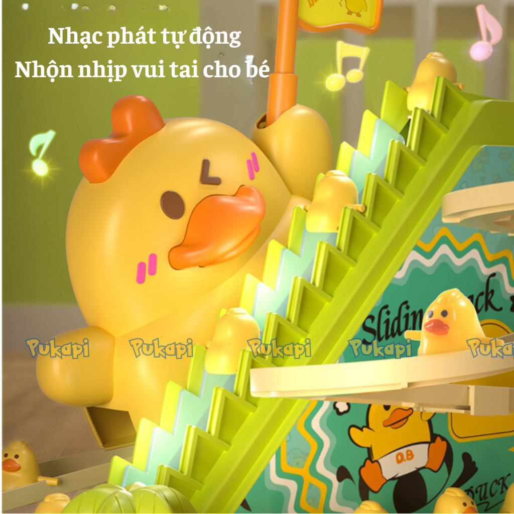 Bộ Đồ Chơi Vịt Leo Thang Có 2 Đường Hầm Vịt Leo Cầu Thang Có Đèn Nhạc Phiên Bản Nâng Cấp  - Đồ Chơi Cho Bé PUKAPI