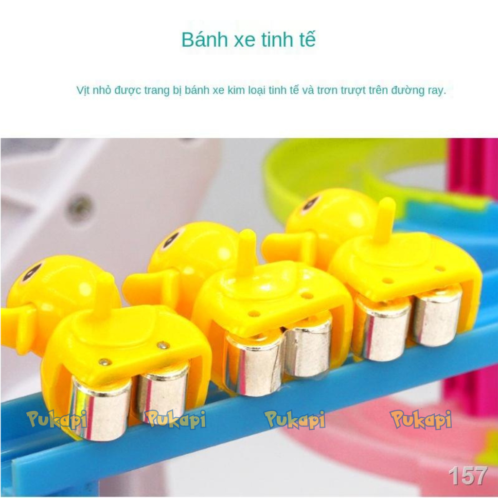 Đồ Chơi Vịt Leo Cầu Thang Đồ Chơi Con Vịt Leo Cầu Thang 12 Vịt Doremon Kitty Cầu Trượt Vịt Vàng-Đồ Chơi Cho Bé PUKAPI