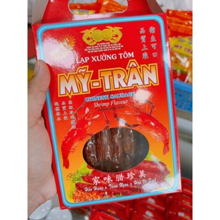 Lạp Xưởng Tôm Thượng Hạng hộp 500gram Được Chế Biến Từ Nguyên Liệu Tươi Ngon.