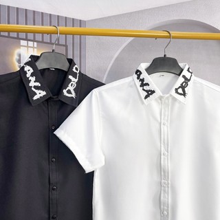 ÁO SƠ MI TAY NGẮN VẢI COTTON LỤA MÁT MẼ THOÁNG MÁT PHỐI VIỀN CỔ DỄ MẶC PHÙ HỢP THỜI TRANG