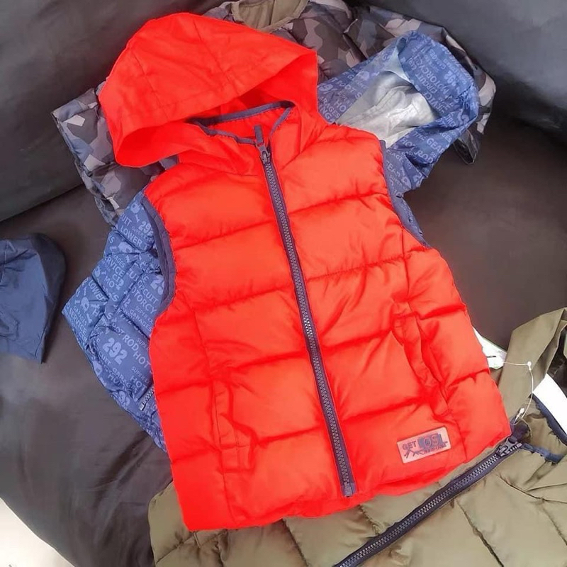 Áo Khoác Phao Gile Bé Trai Siêu Nhẹ Cao Cấp C3563 Ấm Áp Mùa Đông Size 3-4 Tuổi (14-16kg)