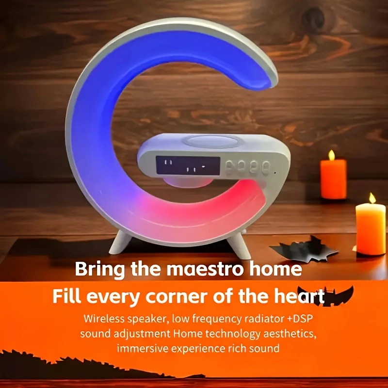 Loa Bluetooth G63 Đồng hồ báo thức sạc thông minh không dây Loa Bluetooth có đèn ngủ đầy màu sắc mát mẻ