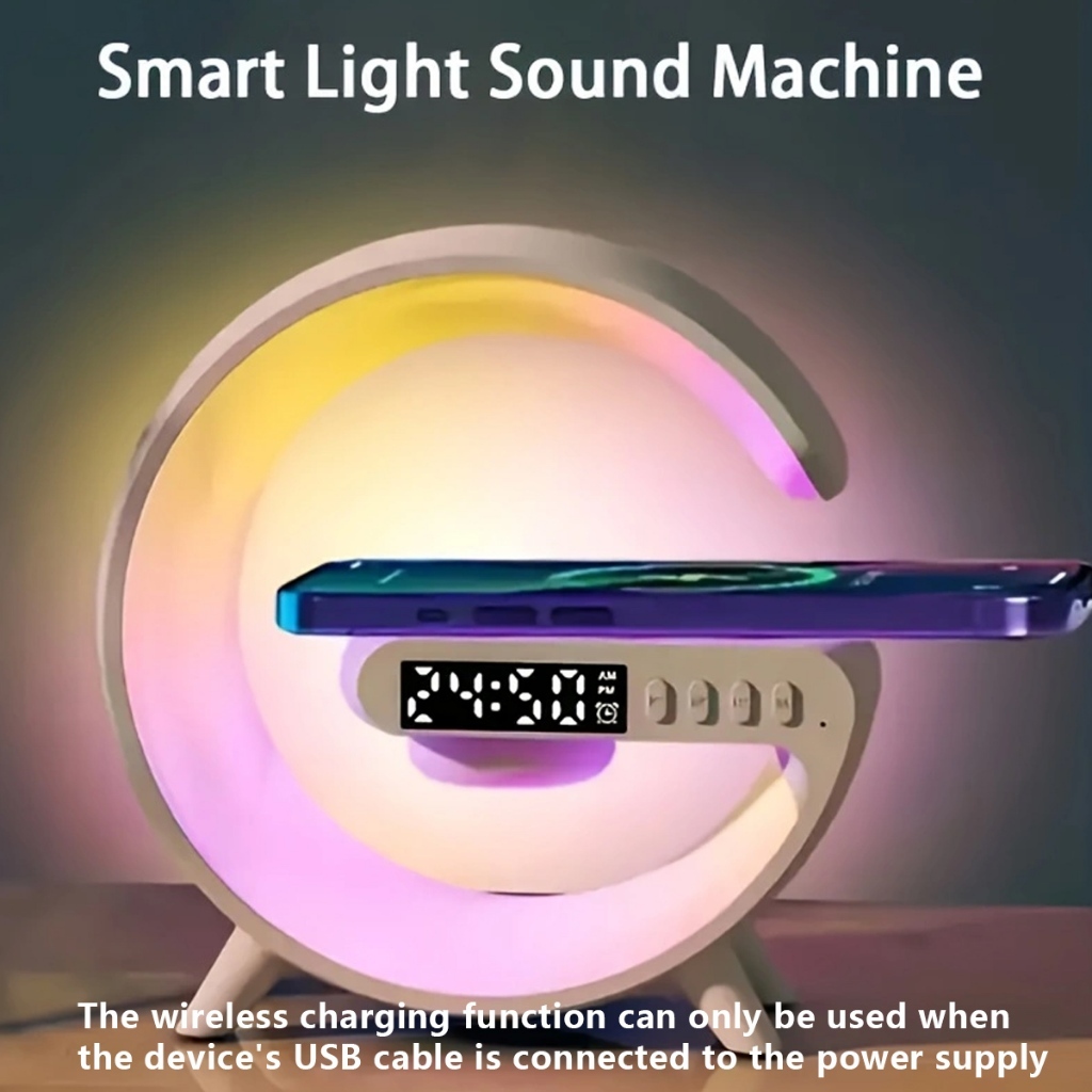 Loa Bluetooth G63 Đồng hồ báo thức sạc thông minh không dây Loa Bluetooth có đèn ngủ đầy màu sắc mát mẻ